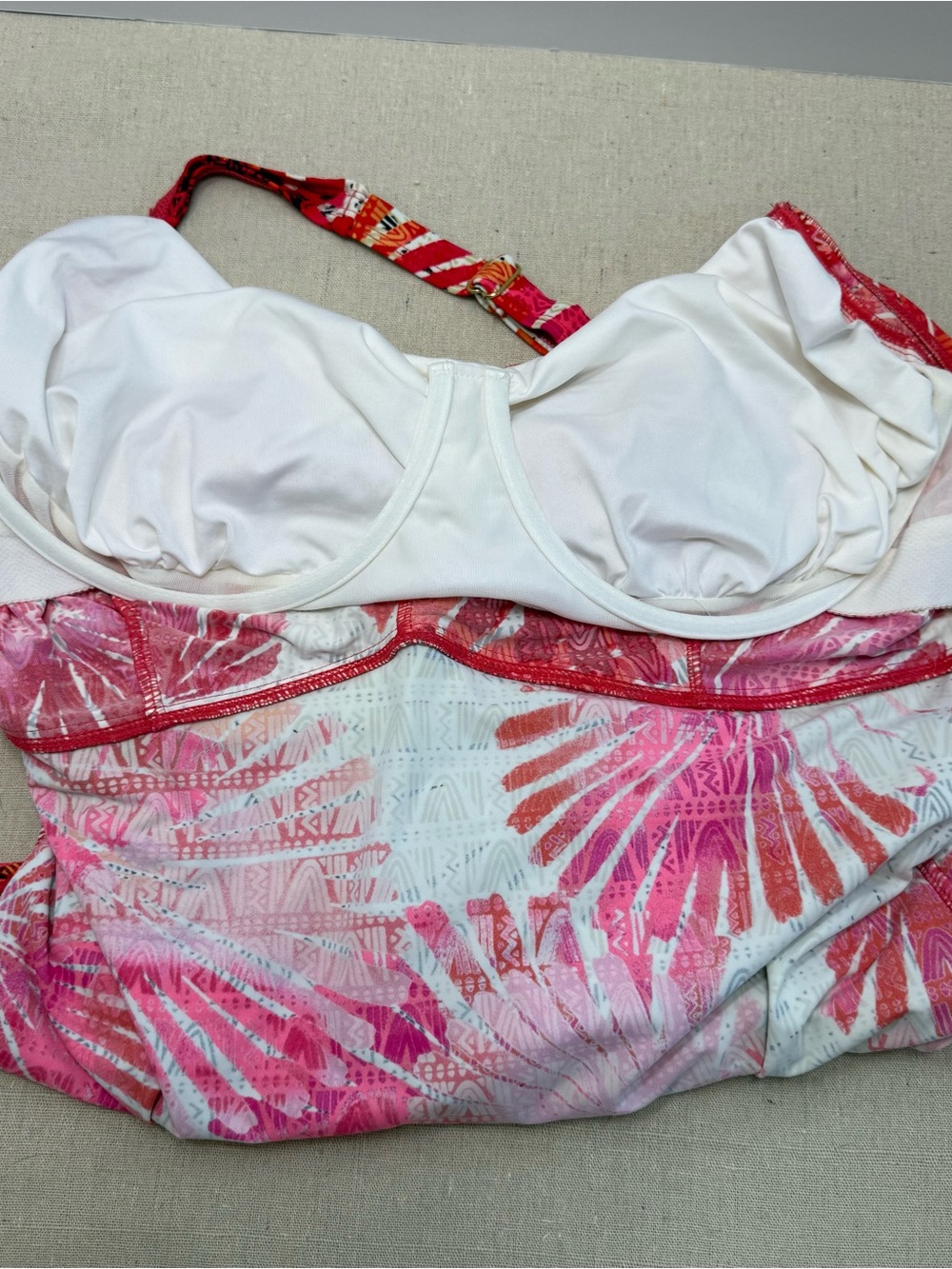 NWOT - IT Figures! Women’s Ruched One-Piece Swimsuit w/ Support Sz 18W Tropical - Picture 7 of 14
